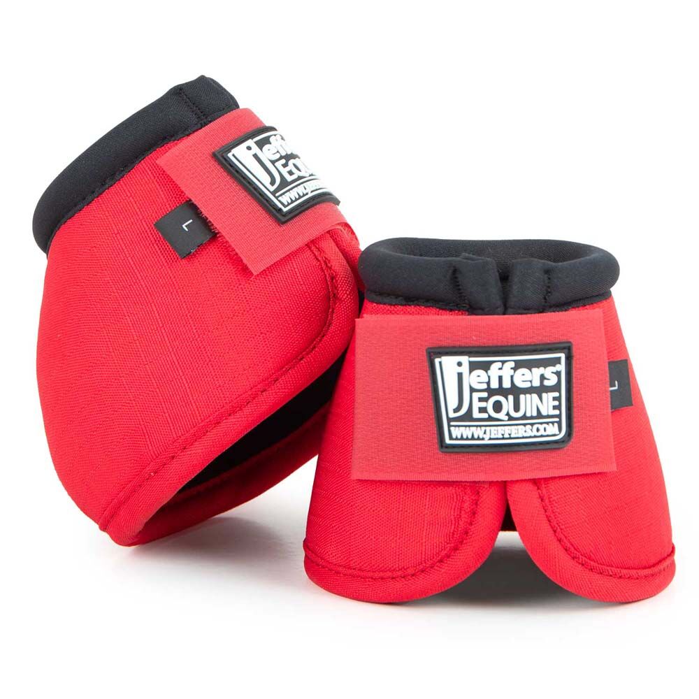 image of Expression No -Turn Bell Boots for Horses - Pair - Red - Medium