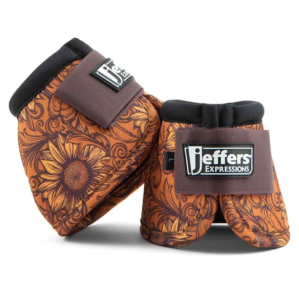 image of Expression No -Turn Bell Boots for Horses - Pair - Bloomin' Toolin' - Large