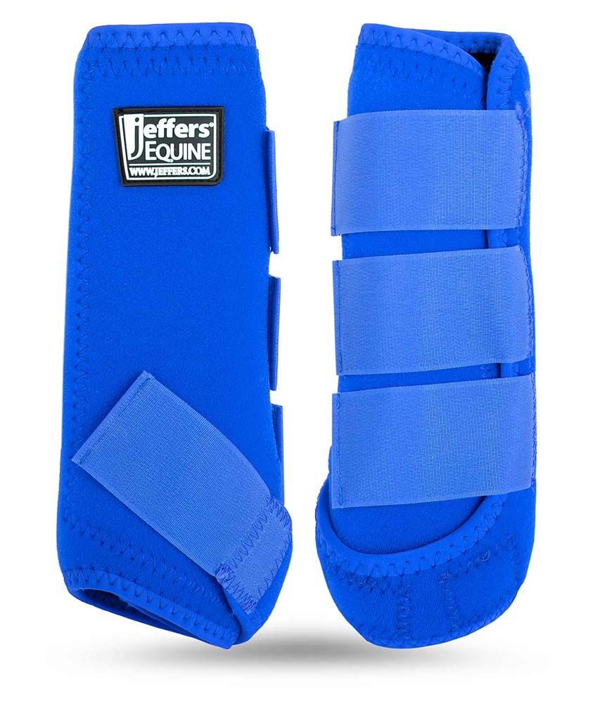 image of Protective Horse Boots - Pair - Blue - Small