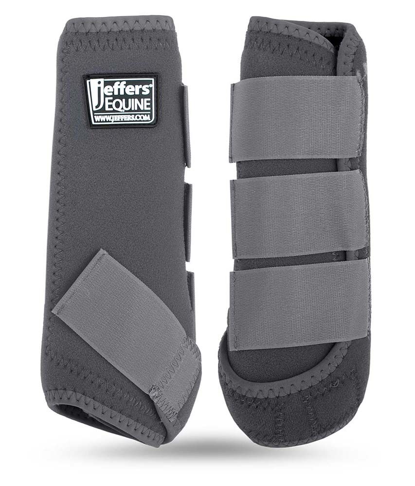 image of Protective Horse Boots, Pair, Grey, Medium