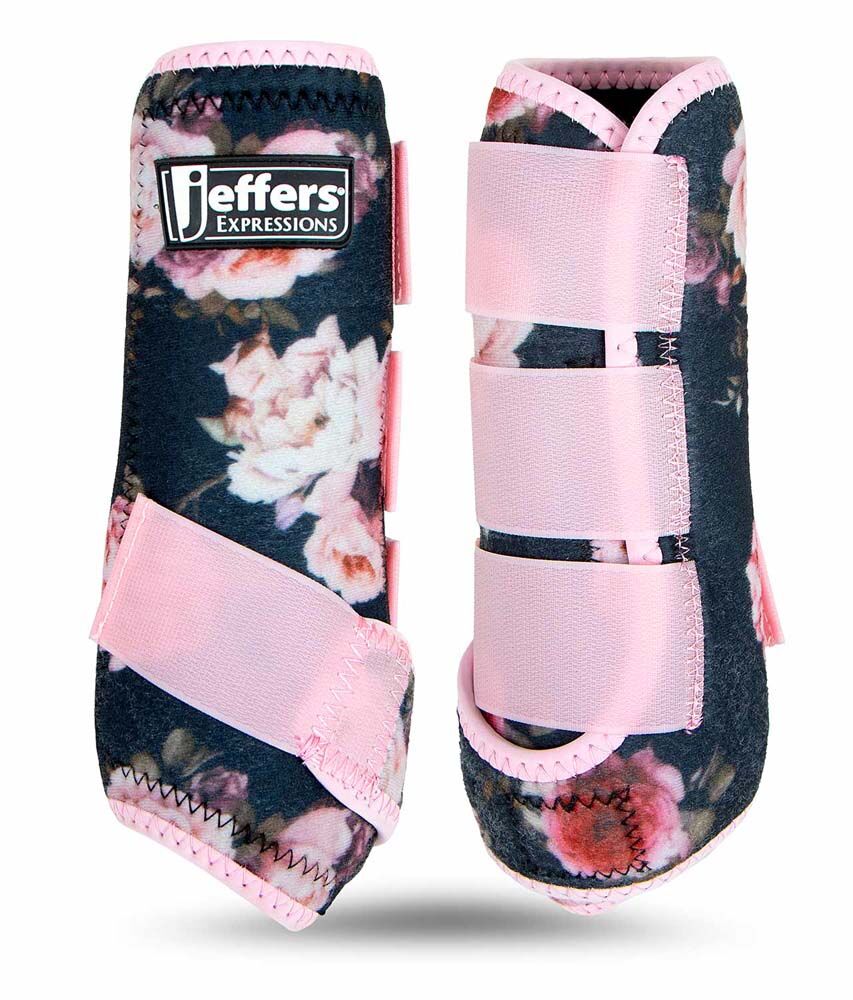 image of Expression Protective Boots for Horses, Pair, Rose Garden, Large