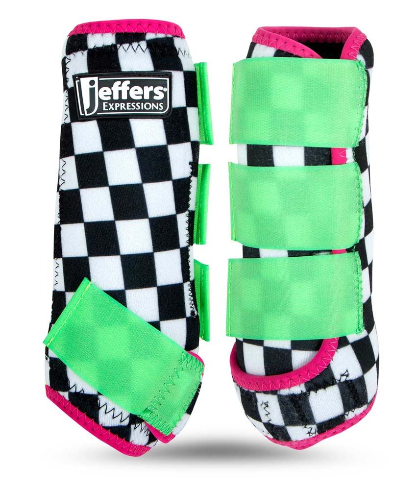 image of Expression Protective Boots for Horses, Pair, Skater Cowgirl, Large