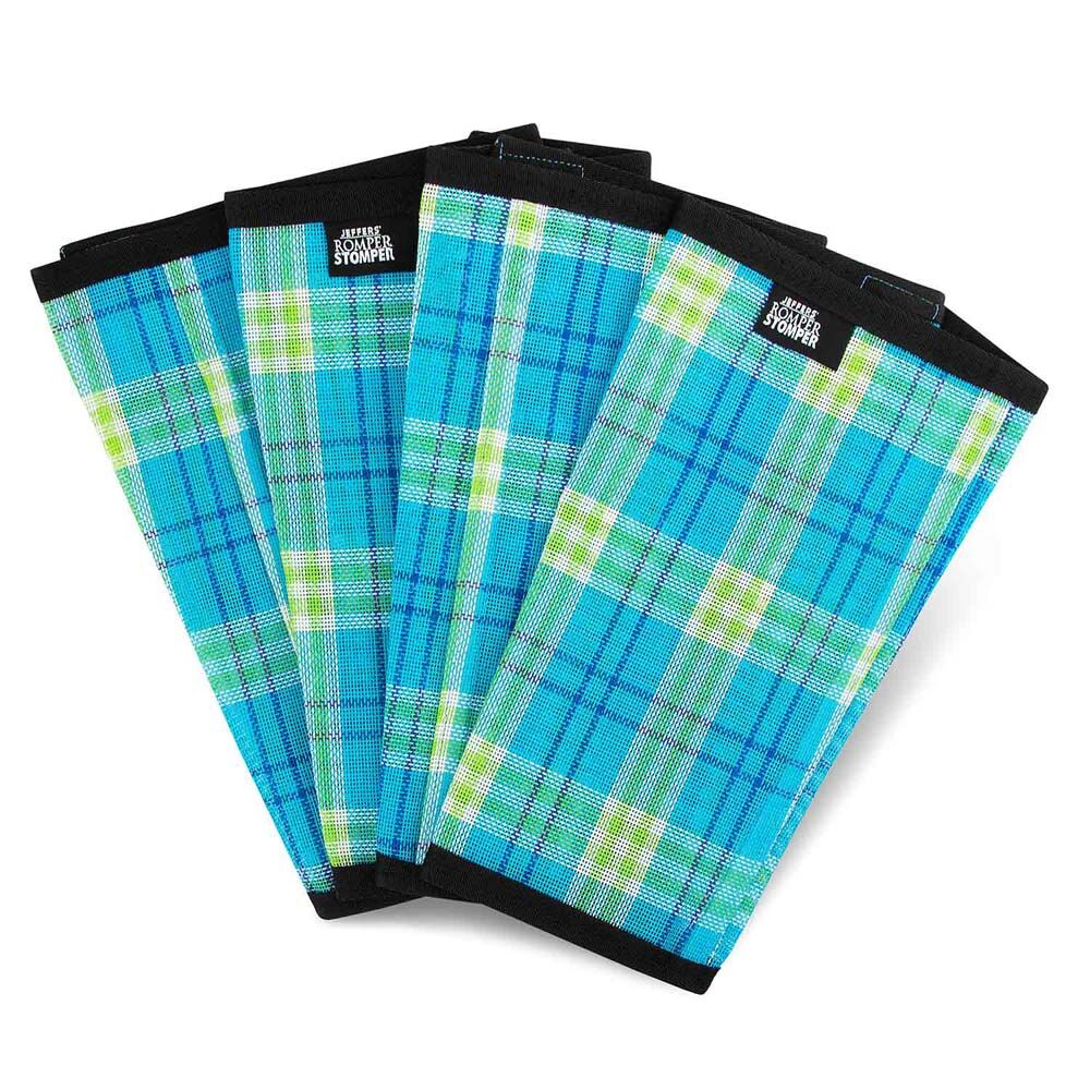 image of Romper Stomper  inStomp -Free in Fly Boots for Horses - 4 pk - Turquoise & Lime - Large