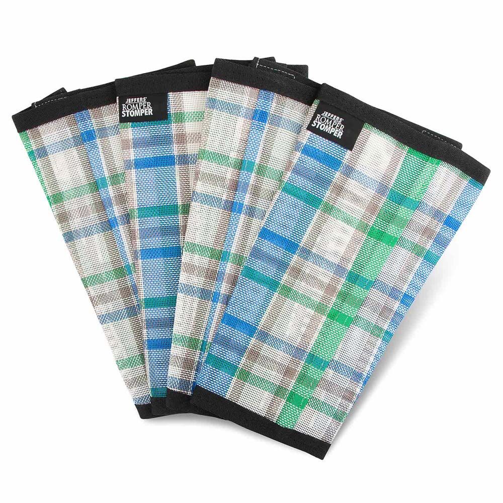 image of Romper Stomper  inStomp -Free in Fly Boots for Horses - 4 pk - Blue - Green & Tan - Medium