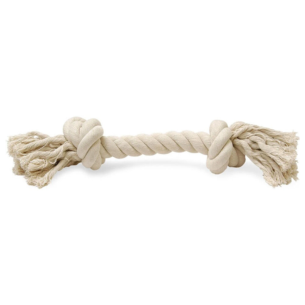image of White Rope Bone Dog Dental Tug Toy, 16 in
