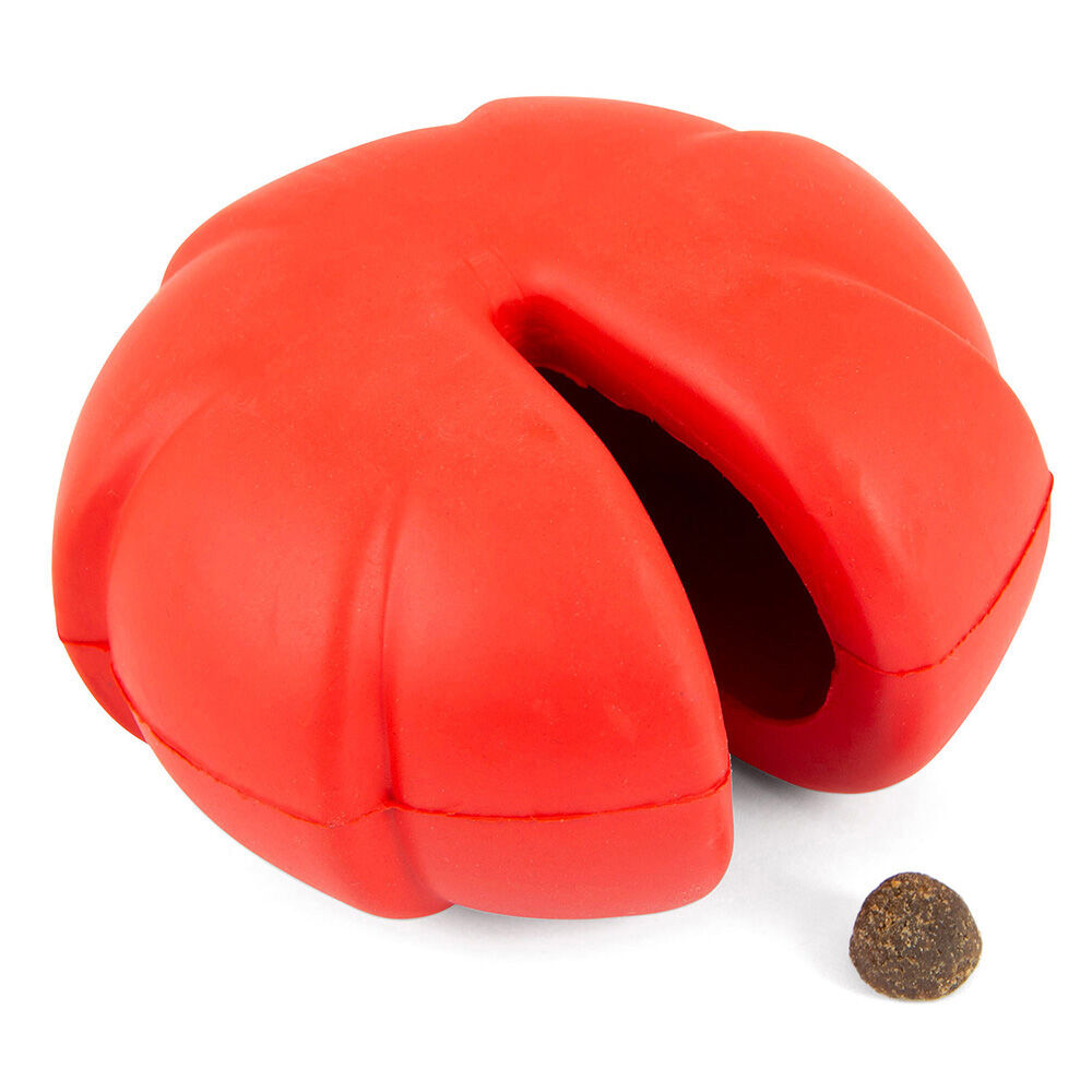 image of Red Millipede Natural Rubber Treat Dispensing Dental Dog Chew Toy - Small