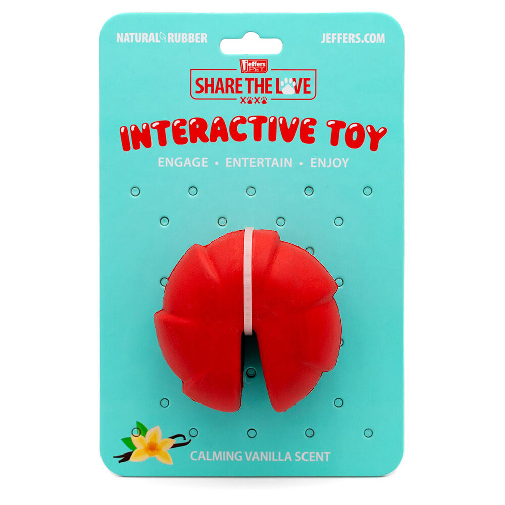 image of Red Millipede Natural Rubber Treat Dispensing Dental Dog Chew Toy - Medium