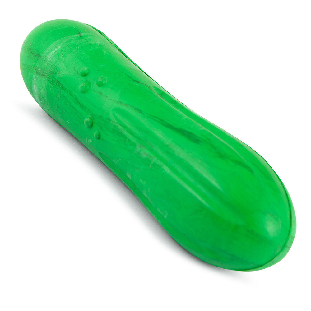 image of Floating Natural Rubber Dog Chew Toy with Vanilla Scent for Dental Health and Water Play - Cucumber - Medium