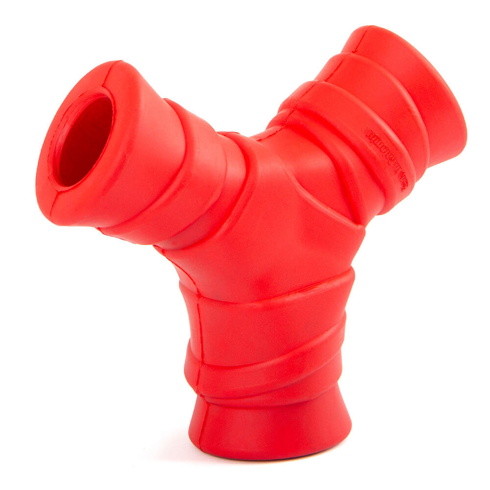 image of Red  inY in Natural Rubber Dental Dog Chew Toy for Medium Chewers - Medium