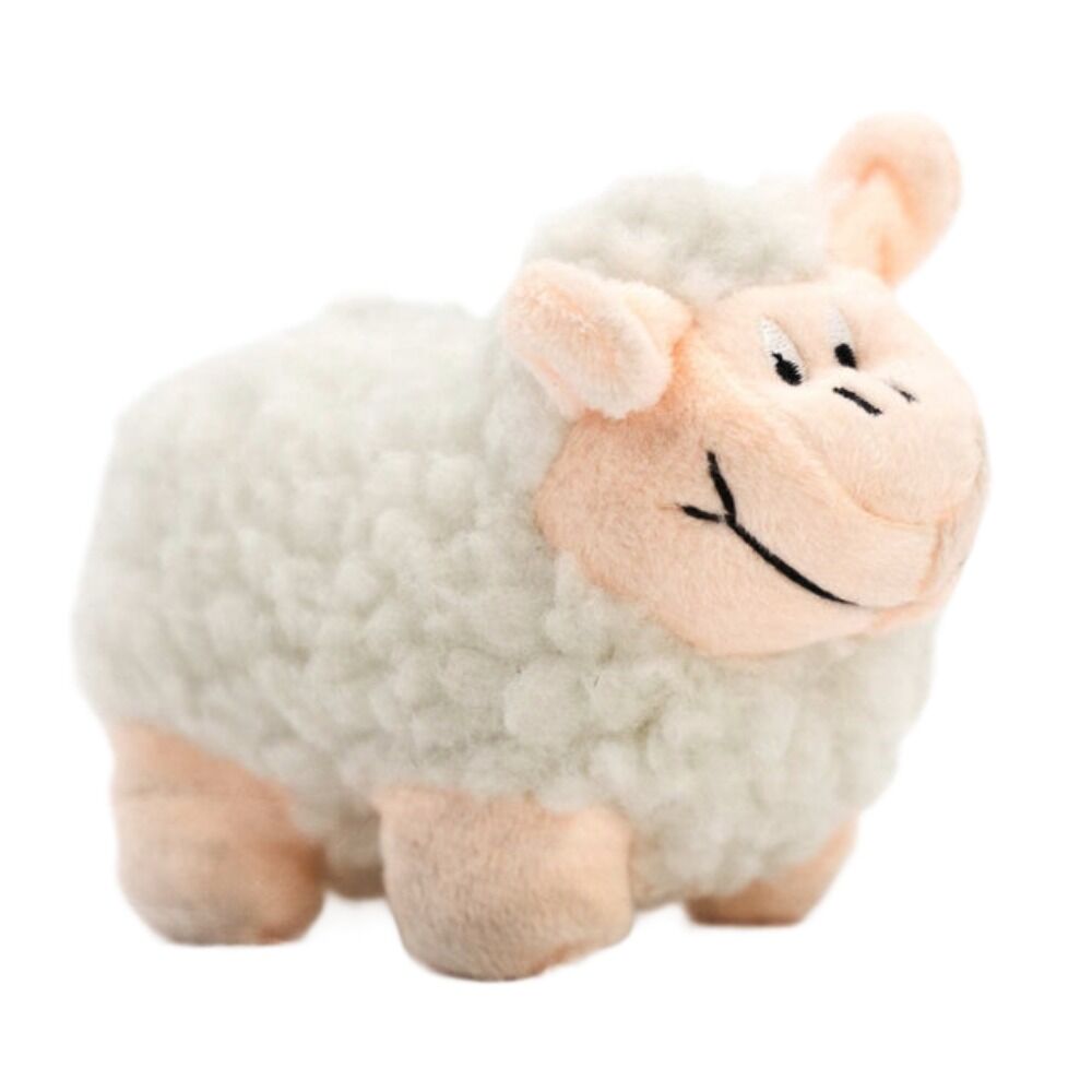 image of Fleecy Lamb Squeaker Dog Toy, 5 in