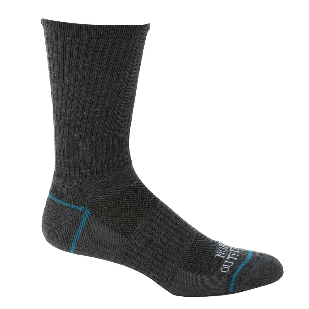 image of Men's Motion Merino Crew Sock, 2 pk, Charcoal Heather