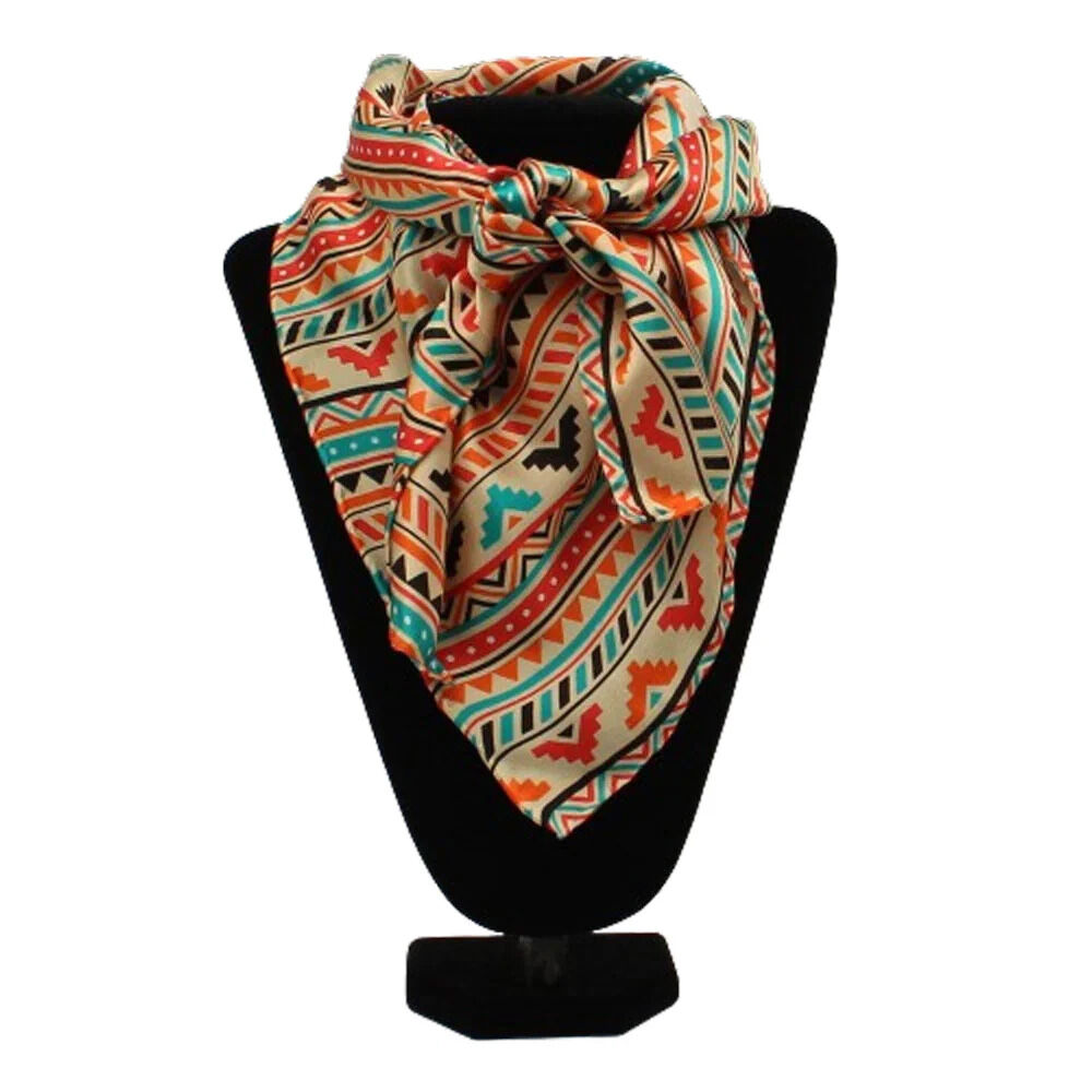 image of Women's Silk Aztec Wild Rag, Orange