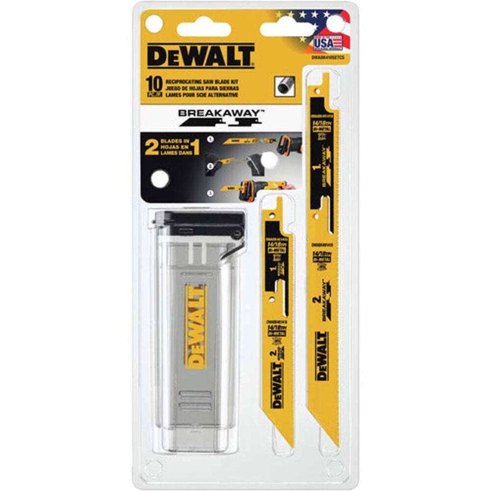 image of Bi-Metal Reciprocating Saw Blade Set with Case, 10 pc