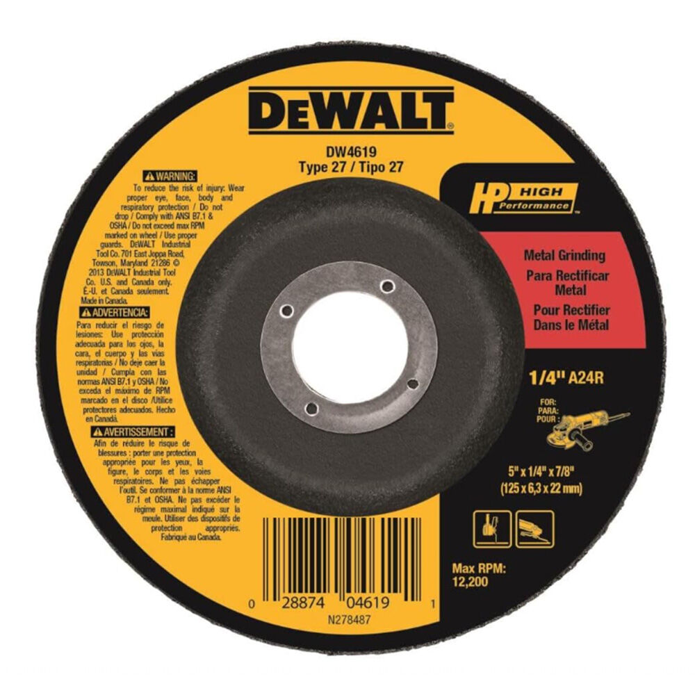 image of 5 in x 1/4 in x 7/8 in General Purpose Metal Grinding Wheel