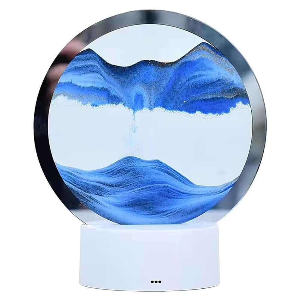 image of Moving Sand Art Night Light Decor with Remote Control