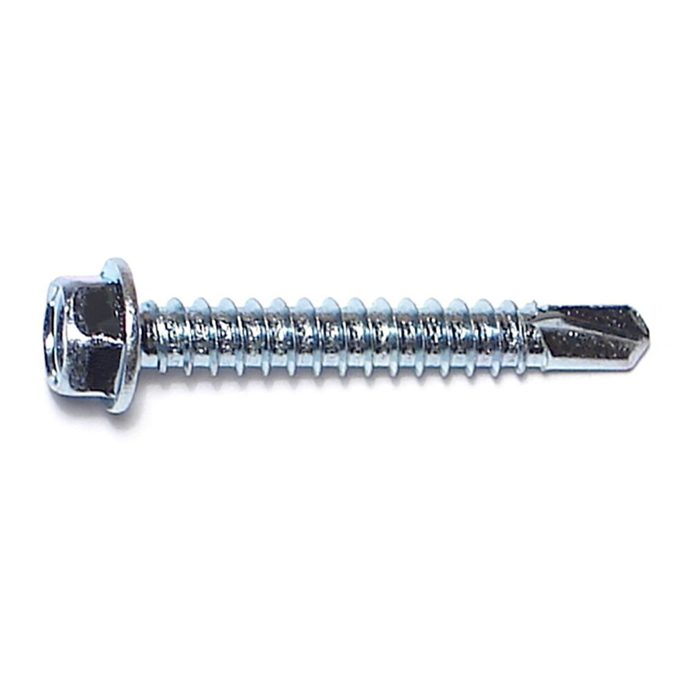 image of #12 x 1-1/2 Zinc Hex Washer Head Self-Drilling Screw