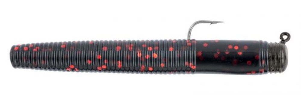 image of Ned Rig Fishing Lure, Black/Red, 1/16 oz, 5 ct