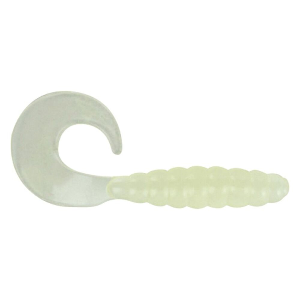 image of 2 in Curly Tail Grub Fishing Lure, Glow, 10 ct