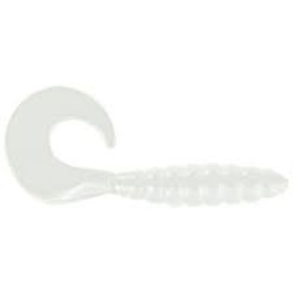 image of 2 in Curly Tail Grub Fishing Lure, White, 10 ct