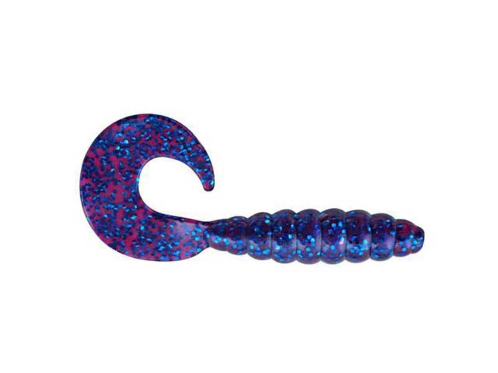 image of Purple/Blue 2 in Curly Tail Grub Fishing Lure, 10 pk