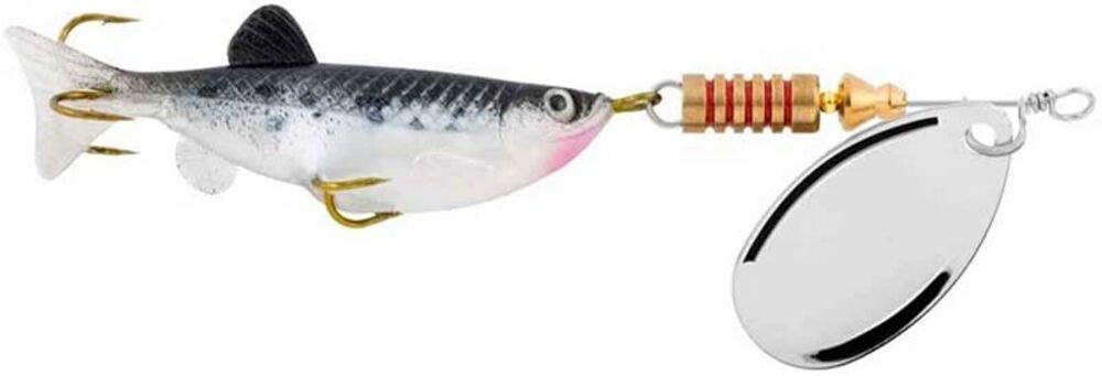 image of Silver #1 Mini Spinner Fishing Lure, 1/6 oz