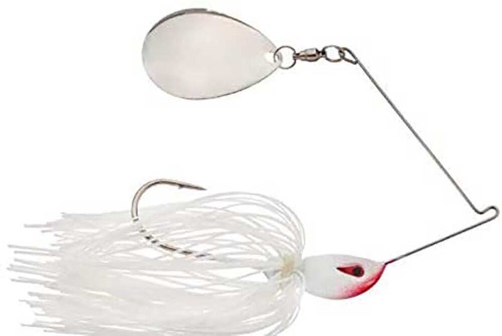 image of Blaze White Spinner Fishing Lure, 1/8 oz
