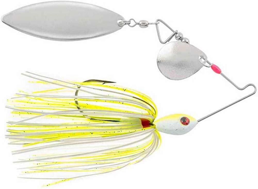 image of Blaze White Chartreuse Spinner Fishing Lure, 3/8 oz