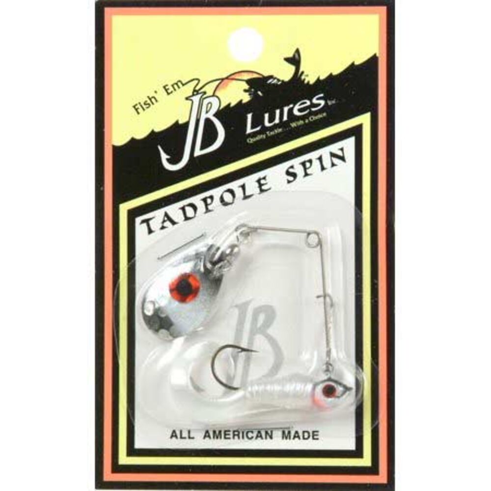 image of Tadpole Jig Spinner Fishing Lure, 1/8 oz, Black Pearl