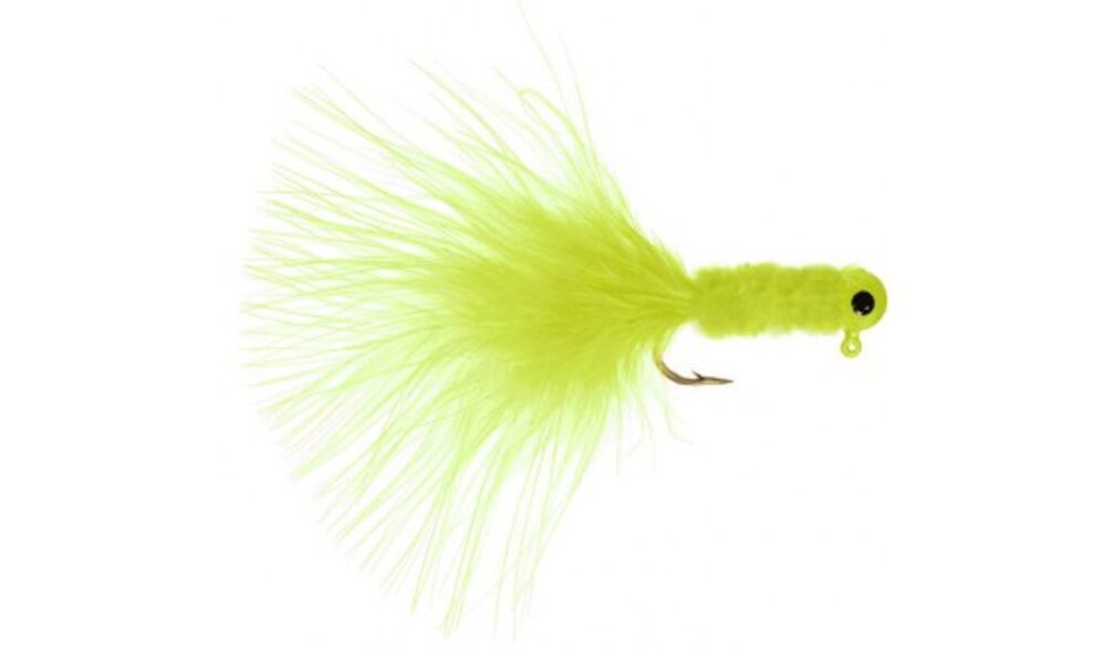 image of Crappie Jig Fishing Lure, 1/8 oz, Chartreuse