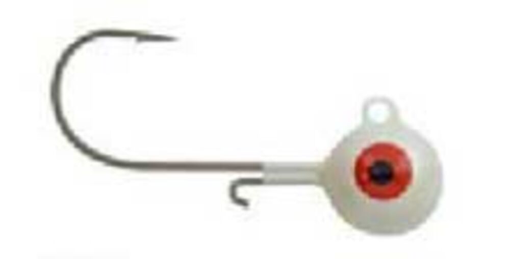 image of White Round Head Jig, 1/16 oz