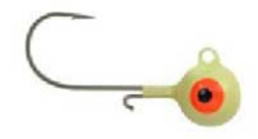image of Glow White Round Head Jig, 1/16 oz