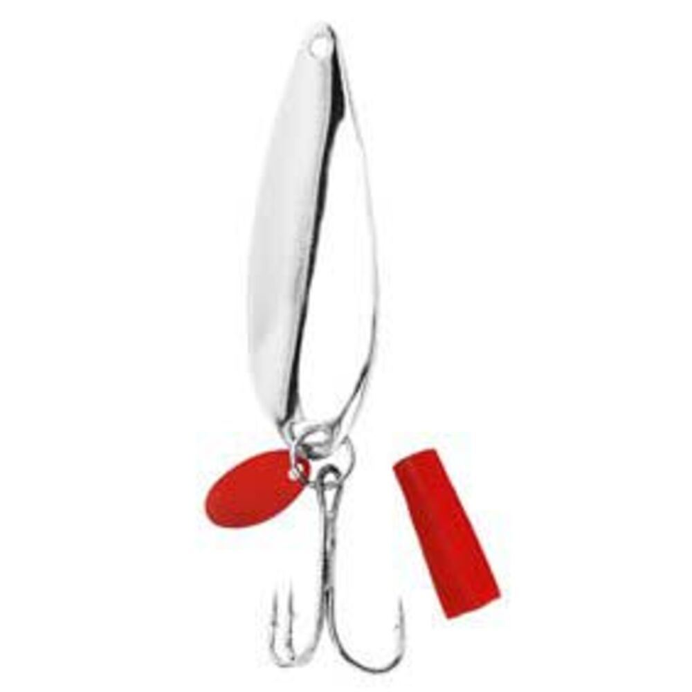 image of Hurricane Kastaway Spoon Fishing Lure with Bucktail, 1/4 oz, Chrome