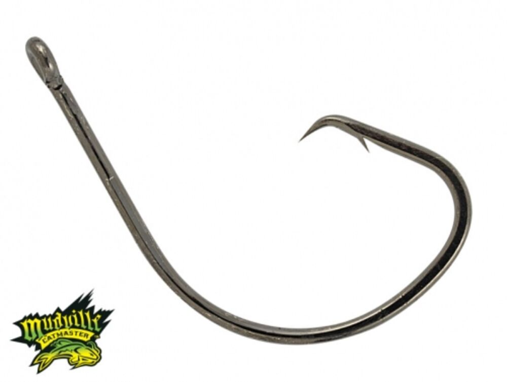 image of Mudville Black Nickle Straight Eye Circle Hook, 9/0, 3 pk