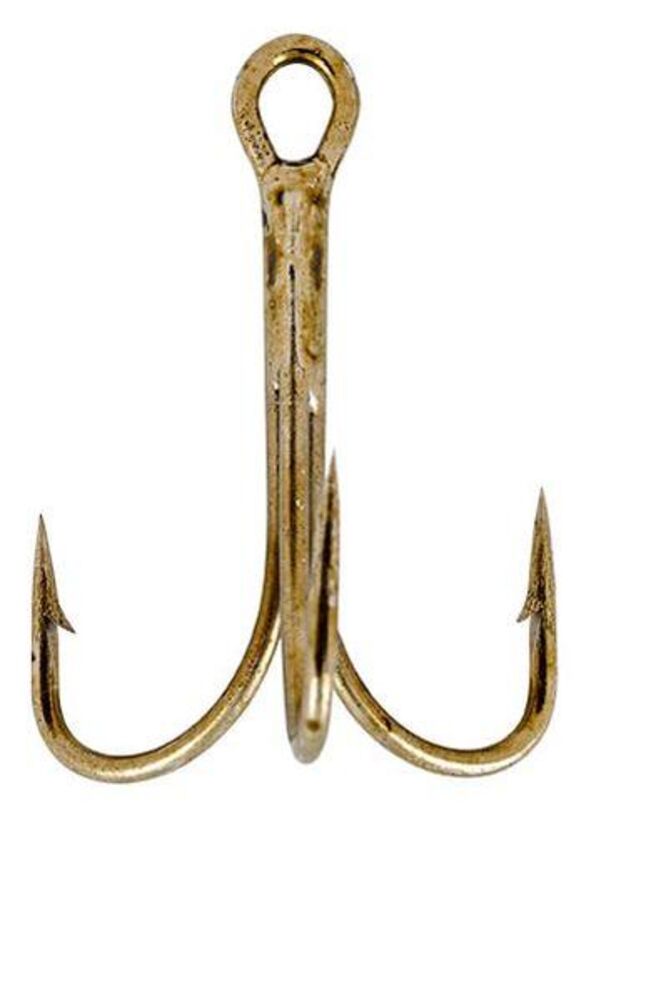 image of Bronze Treble Hook, #4, 4 pack