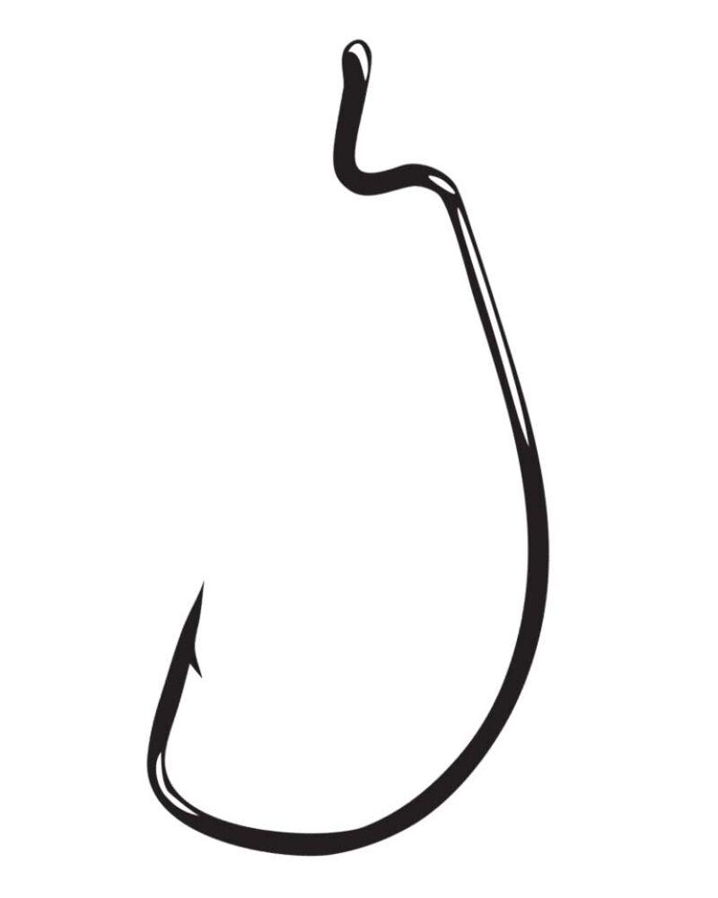 image of Black EWG Offset Shank Worm Hook, #5/0, 5 pack
