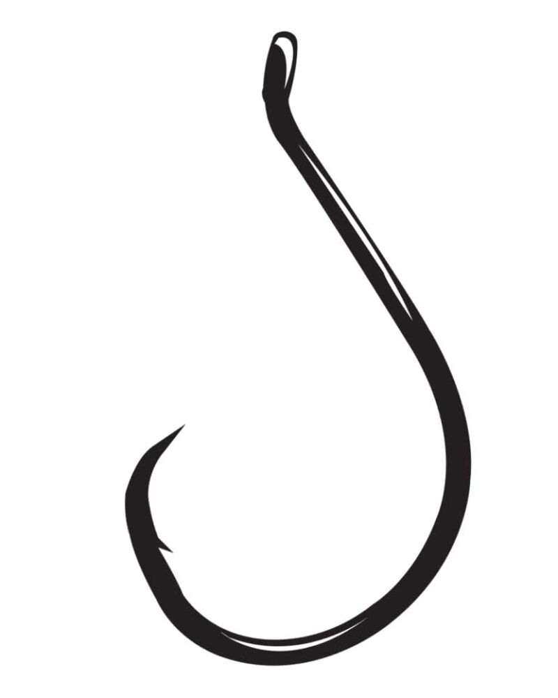 image of Black Offset Point Circle Octopus Hook, #4/0, 6 pack