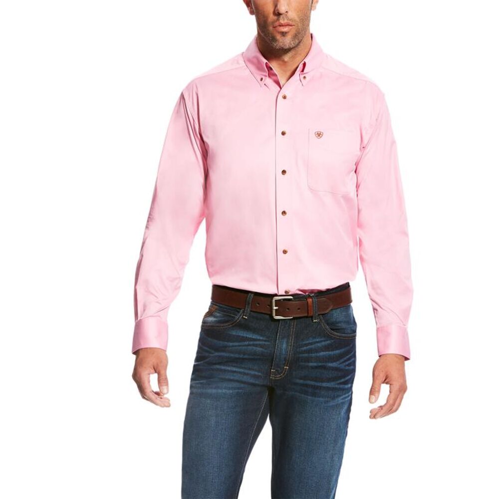 image of Men's Solid Twill Long Sleeve Shirt