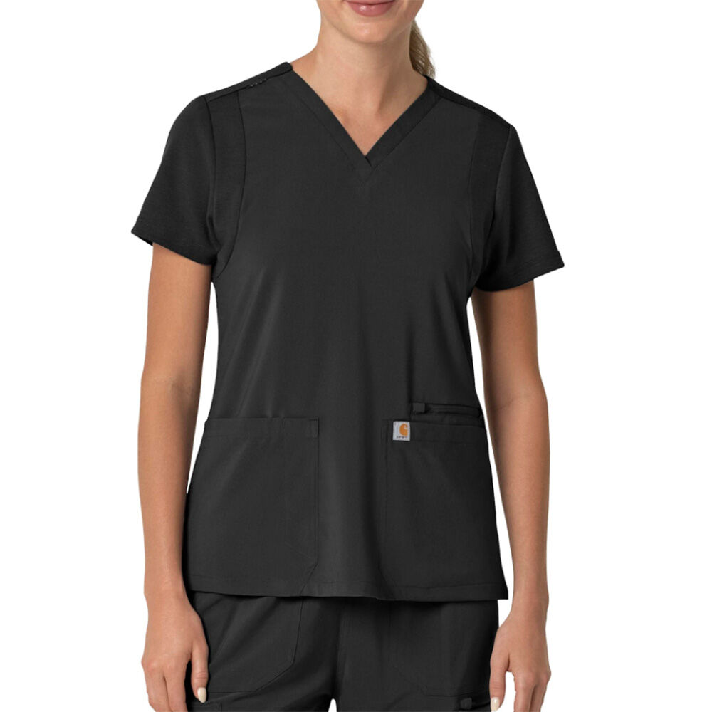 image of Women's Force Cross-Flex Flex Panel V-Neck Scrub Top