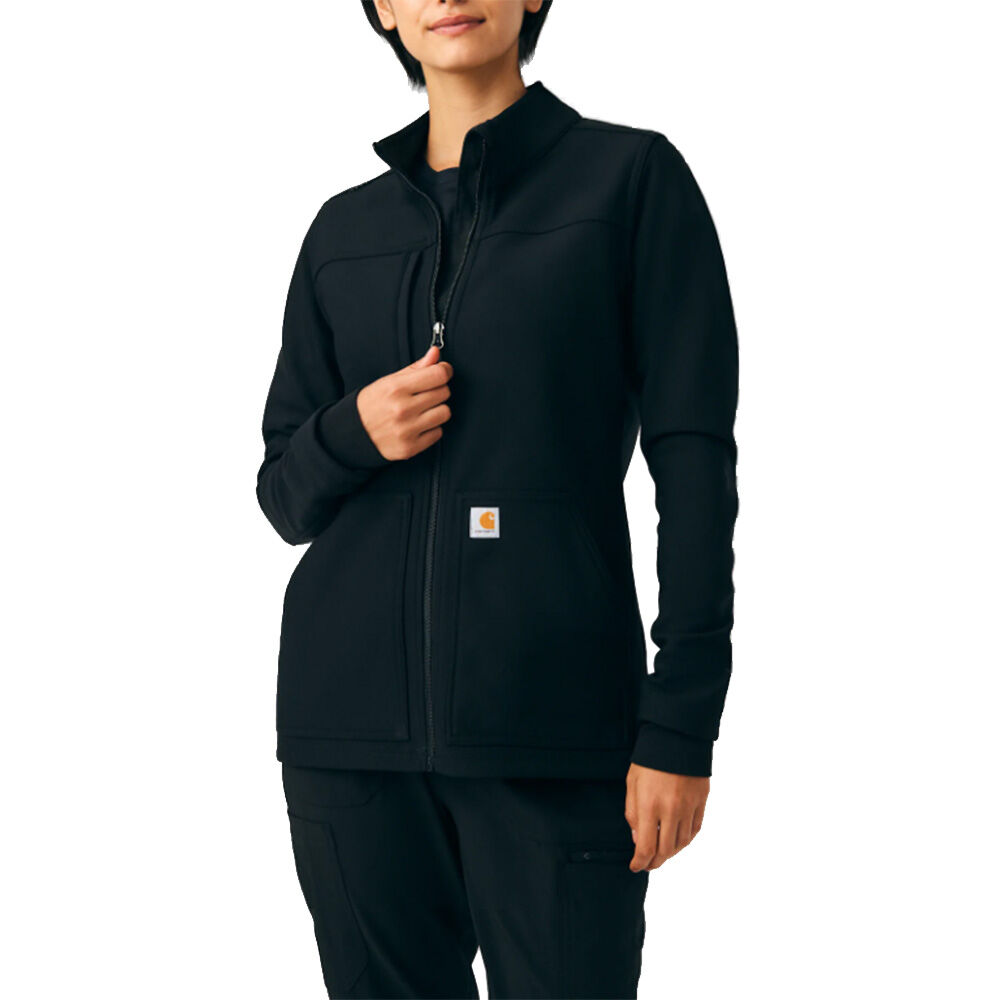 image of Women's Rugged Flex Peak Bonded Fleece Scrub Jacket