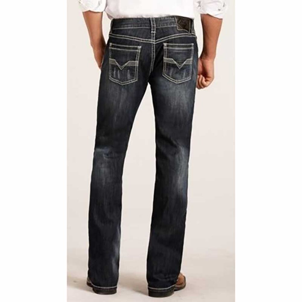 image of Men's Medium Wash Pistol Regular Fit Straight Leg ReFlex Jean