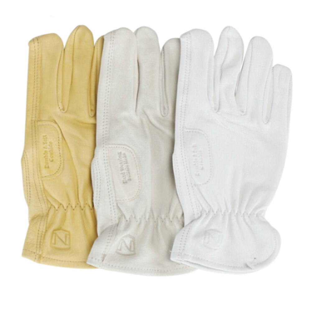 image of Men's Leather Work Glovess, Goatskin, Buffalo, Cowhide, 3 pk