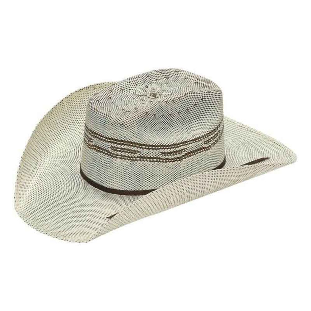 image of Kid's' Cream/Brown Straw Hat