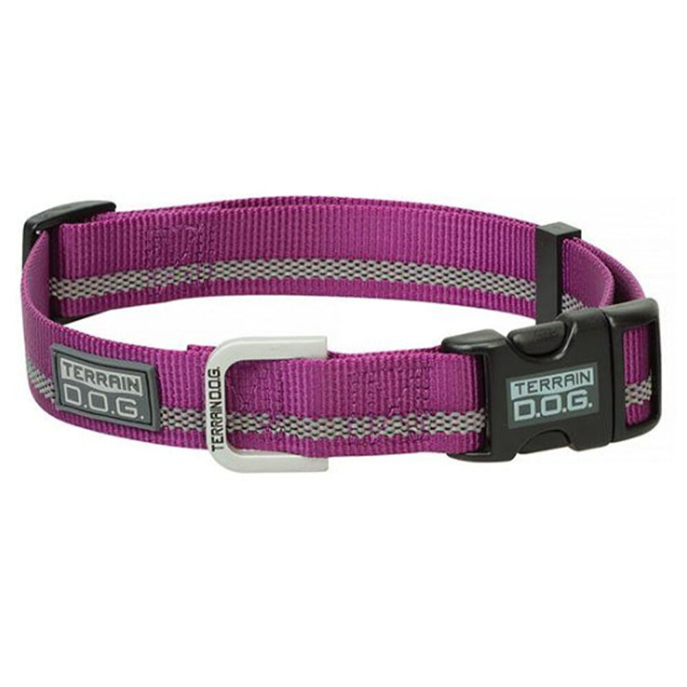 image of Reflective Snap-N-Go Adjustable Nylon Dog Collar, Small, Purple