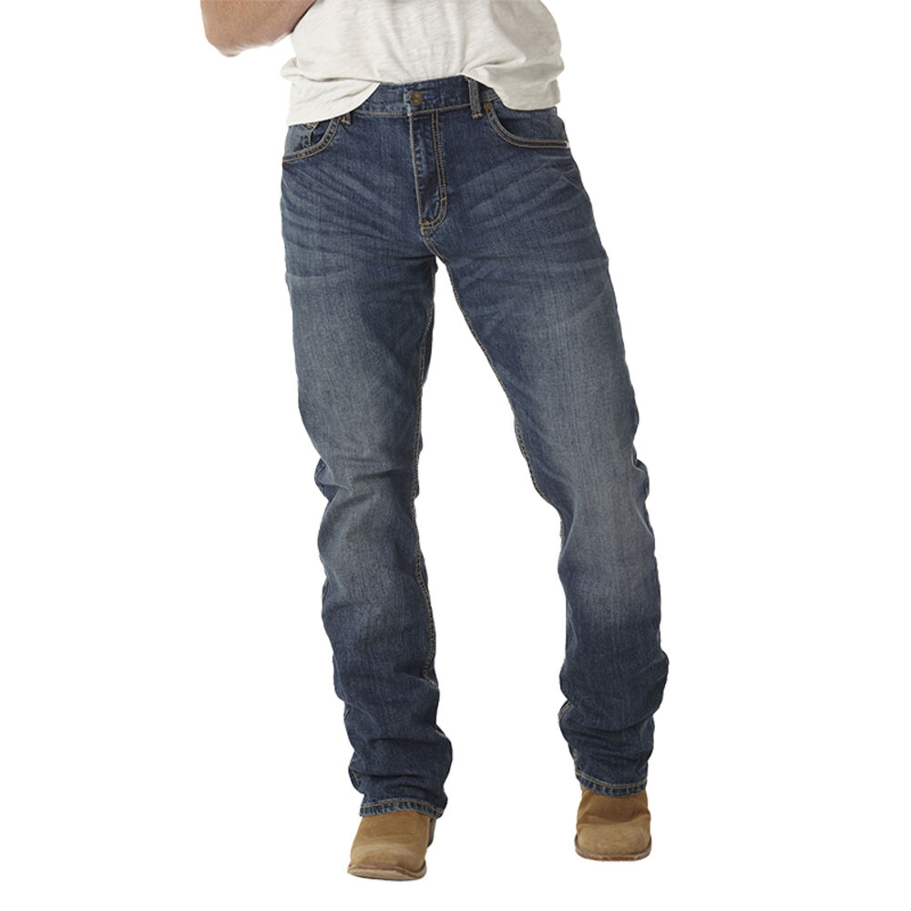 image of Men's Retro Low Rise Boot Cut Slim Fit Jean