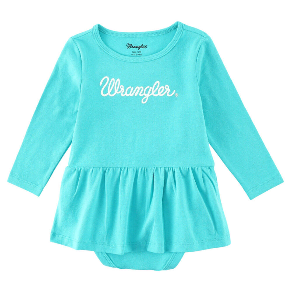 image of Infant Girl's Script Logo Long Sleeve Onesie